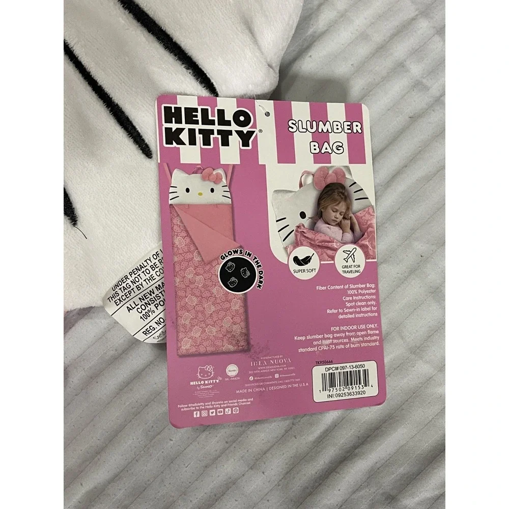 Hello Kitty Glow in the Dark Slumber Bag Pink NEW
